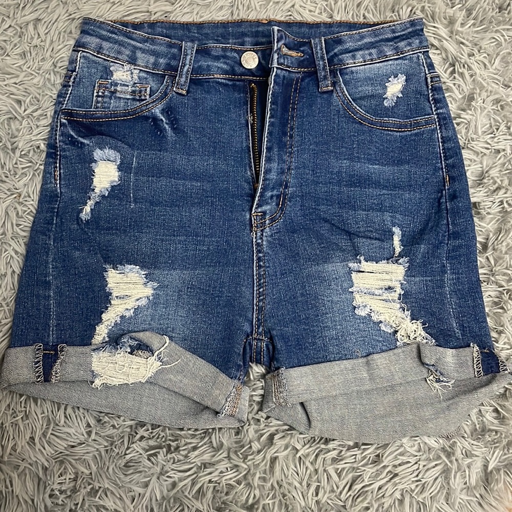 HIGH STRETCH HIGH WAISTED SHORTS SIZE M (6)